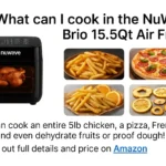 Various Foods Cooked in Nuwave Brio 15.5Qt Air Fryer – Chicken, Pizza, Fries, and Dried Fruits